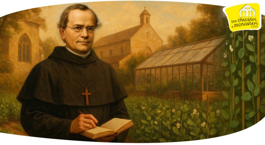 Gregor Mendel esperimenti genetici con i piselli in un monastero